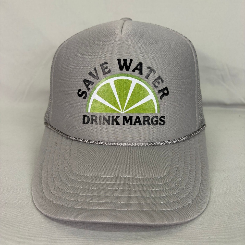 Otto Trucker Hat Save Water Drink Margs Unisex OSFM Gray Mesh Snapback Cap